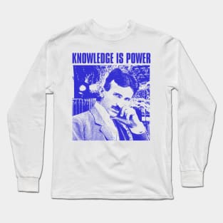 knowledge is power nikola tesla Long Sleeve T-Shirt